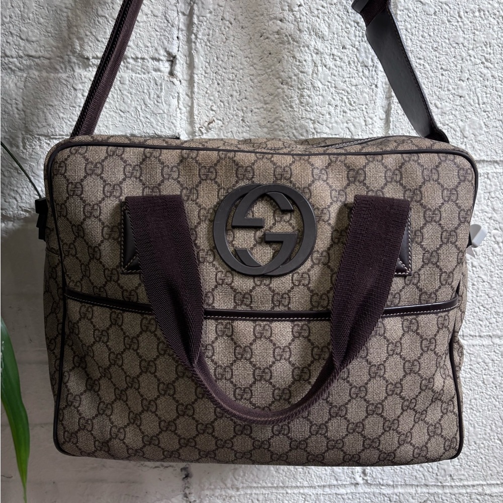 Gucci Gg Plus Monogram Interlocking G Briefcase - image 2